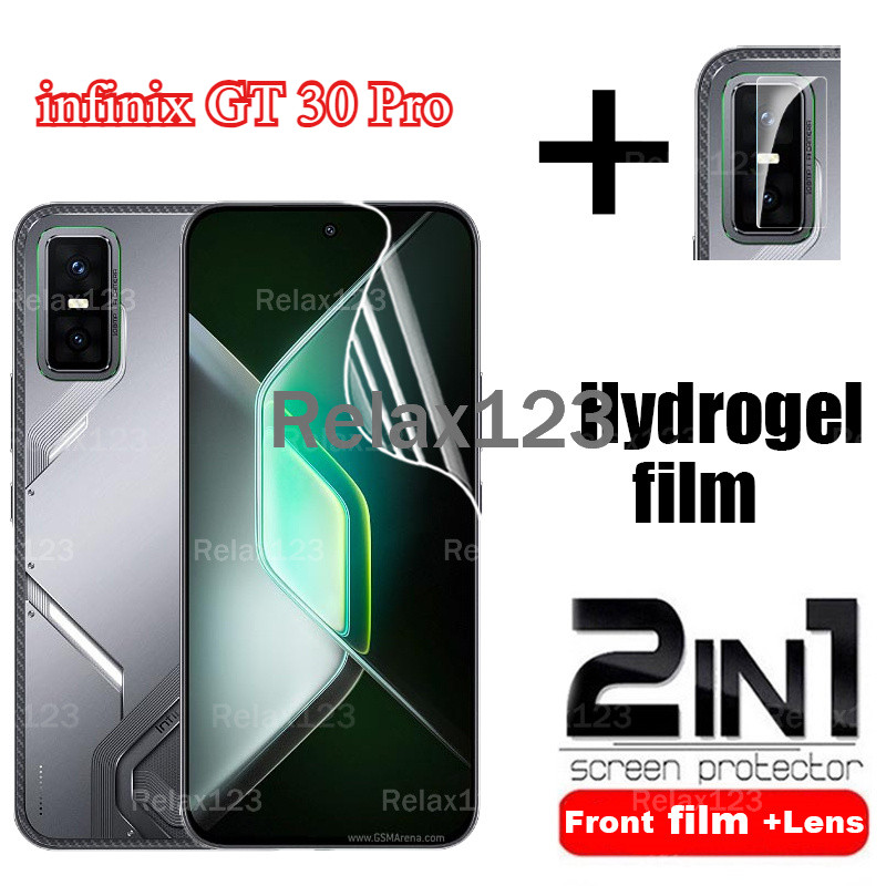 2in1 ฟิล์มไฮโดรเจลด้านหน้าและฟิล์มเลนส์สําหรับ infinix GT 30 Pro 5G GT30 Pro 5G GT30 Pro 2025 2in1 เ
