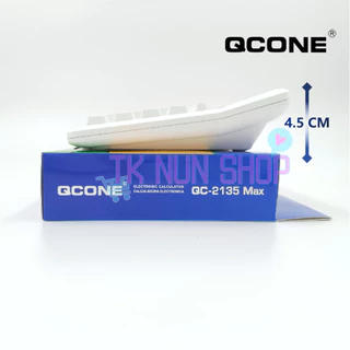 เครื่อง​คิดเลขสีขาว12หลัก QCONE ของแท้100% เครื่องคิดเลขธุรกิจ จอแสดงผลใหญ่ ปุ่มกดพลาสติกใหญ่ รุ่น QC-2135 MAX
