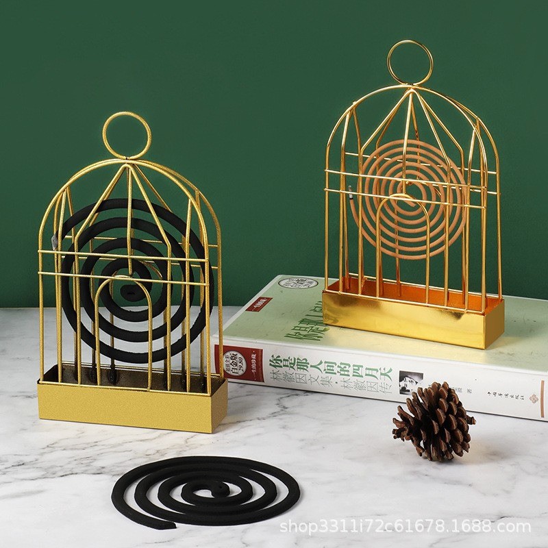 ชั้นวางขดลวดกันยุงในครัวเรือนสแตนเลสสามารถแขวนกล่องขี้เถ้าทนไฟแบบพกพากลางแจ้งG3258