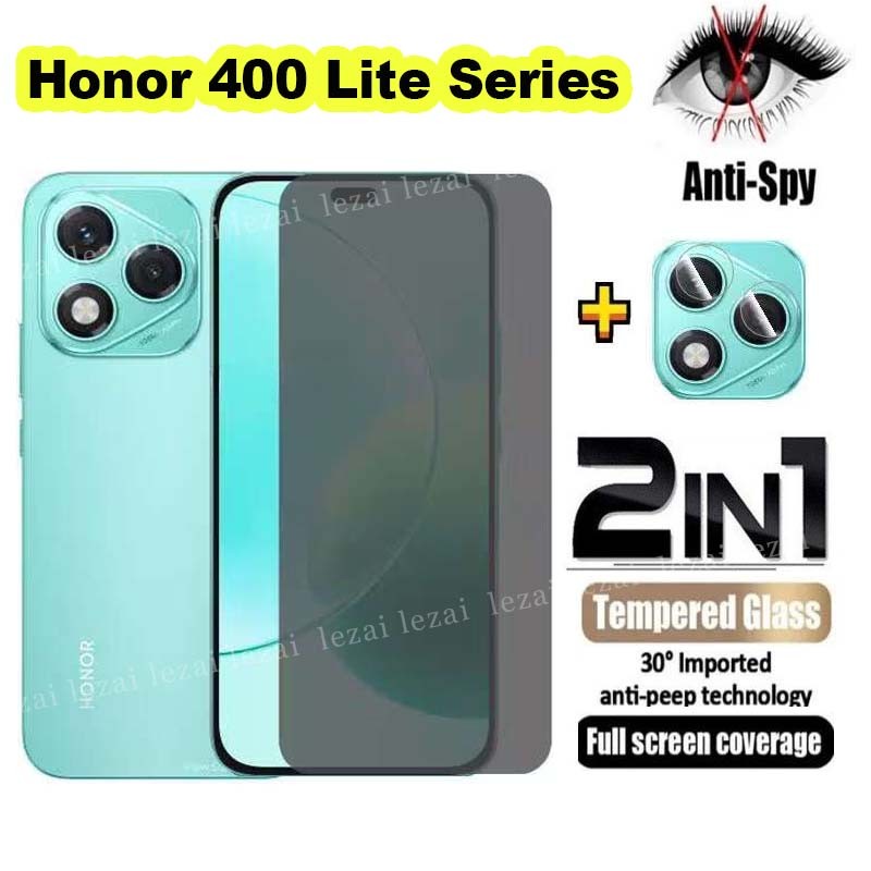 2in1 สําหรับ Honor 400 Lite 400Lite Honor400Lite Honor 400 Pro 5G กระจกนิรภัยส่วนตัว Anti-Spy คลุมทั