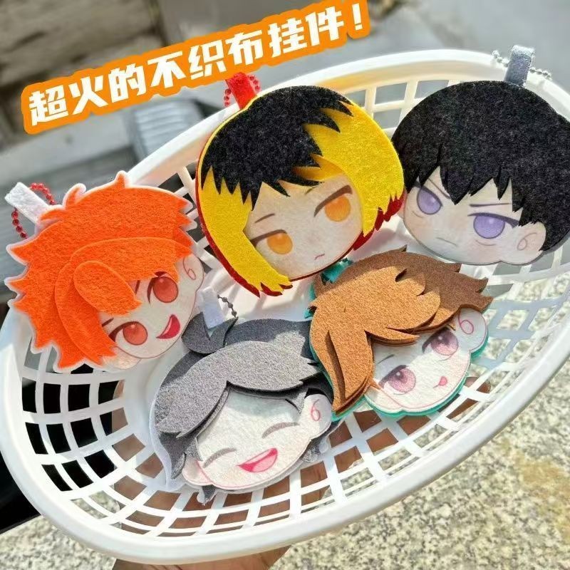น่ารักอะนิเมะ Haikyuu พวงกุญแจ Hinata Shoyo Tobio Kageyama Kozume Kenma Oikawa Tooru sugawara kushi 