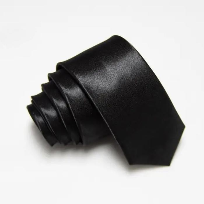 New Trend~ Dove Plain Black Tie Instant Tie Ready to Wear 3inch / 8cm - manual Black