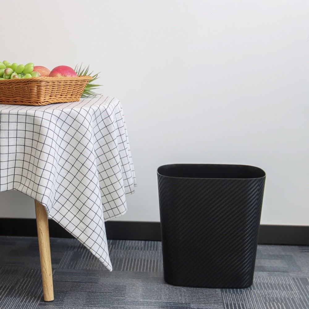 LOCAL789 ICLEAN ถังขยะไม่มีฝาทรงเหลี่ยม 11L. KURVE TG51714BL ขนาด 18x28.5x30cm. สีดำ ร้านอยู่ในไทย