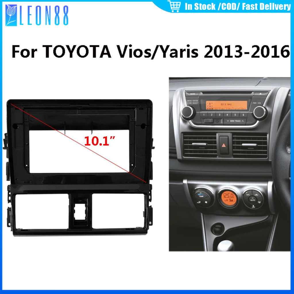 ของมาใหม่！กรอบเครื่องเล่นรถยนต์ toyota vios 2014-2017 ใช้ได้ทั้ง9นิ้วและ10นิ้ว กรอบ Android