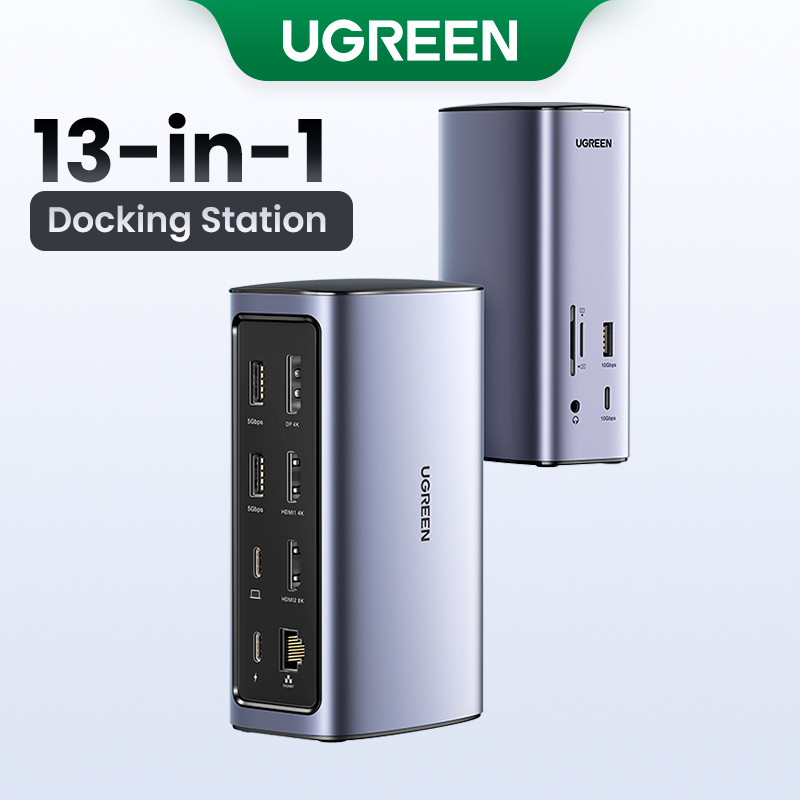 UGREEN 13IN1 Docking Station USB C Multiport Adapter 8K HDMI Gigabit Ethernet USB 3.1 Hub SD/TF Card