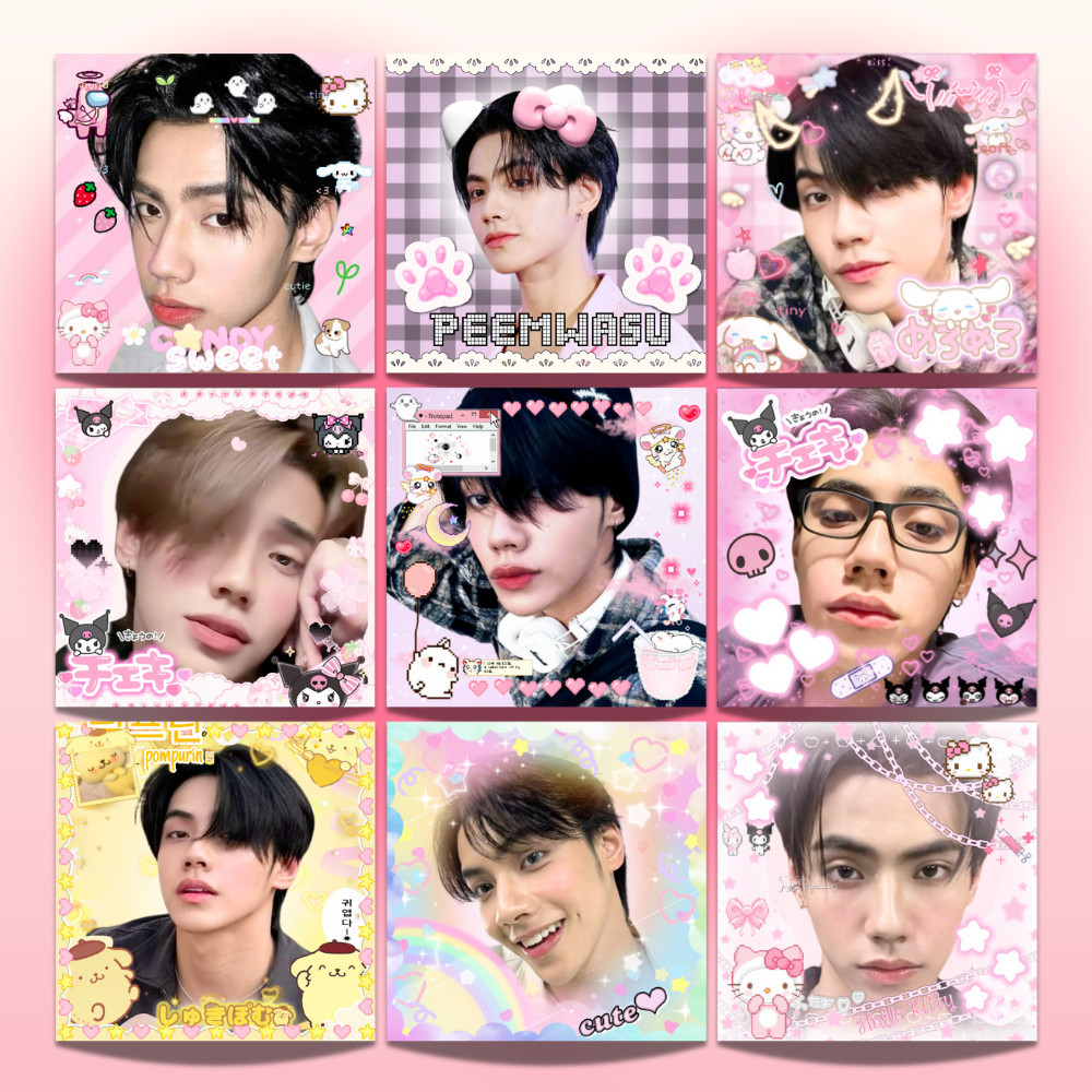 สติกเกอร์gเฟรม วงบัส BUS ไม่ซ้ำแบบ (9 , 12 ชิ้น/Set) Sticker [ส่งด่านภายใน 1 วัน]