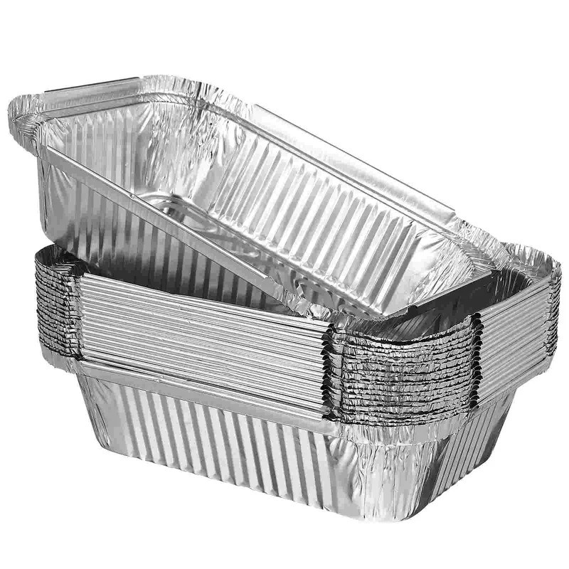 20 Pcs Aluminum Foil Pan Disposable Oven Tray Large Capacity Baking Tray Grilling Pan Cookware Bakin
