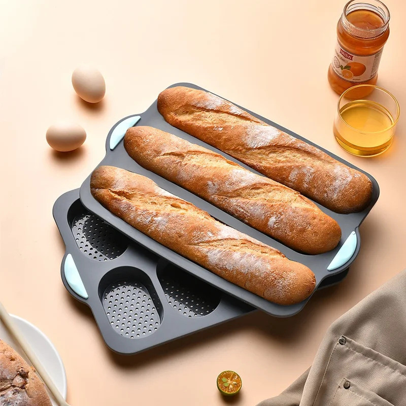Baking Mold Restaurant Bread Food Mould Grade Baguette Bake Tray Silicone Anti-scalding Non-stick Ov
