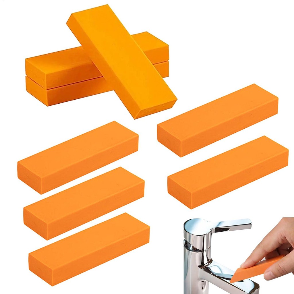 8 ชิ้นสแตนเลสคราบ Limescale Remover ปลอดภัยธรรมชาติสนิมยางลบสนิม Remover ยืดหยุ่นน้ําหนักเบา Limesca