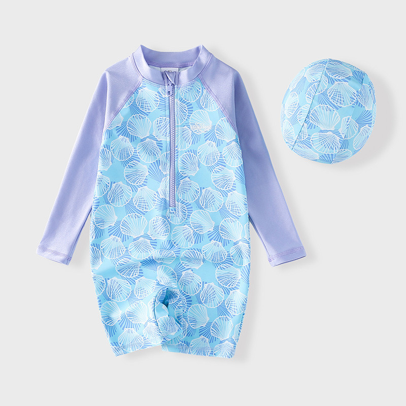 [อายุ 1-10 ปี] ชุดว่ายน้ําเด็กวันพีซแขนยาวชุดว่ายน้ําแห้งเร็ว Swimming Suit Sets Swimwear