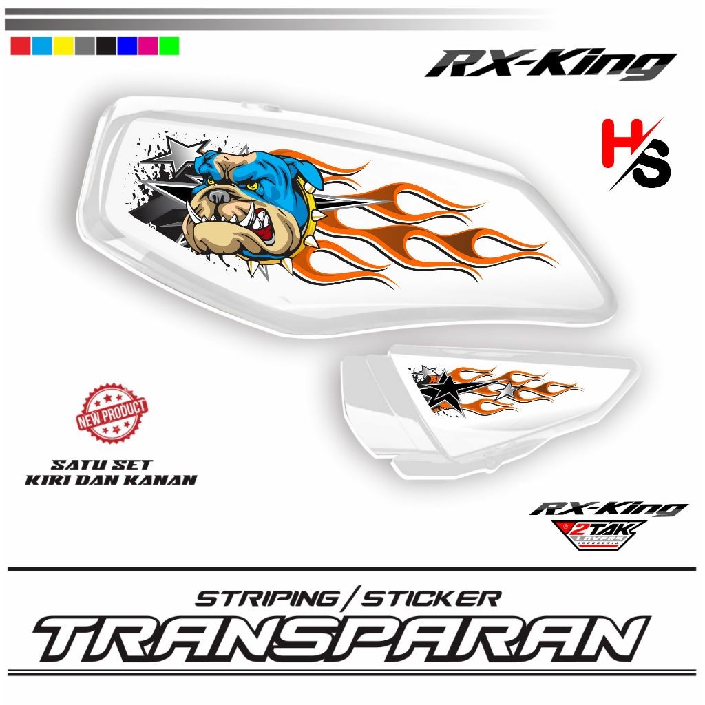 สติ๊กเกอร์แถบฉีกขาด YAMAHA RX KING ใหม่ล่าสุด MOTIF SIMPLE ART VARIATION ใหม่ H100 MOTIF สติ๊กเกอร์
