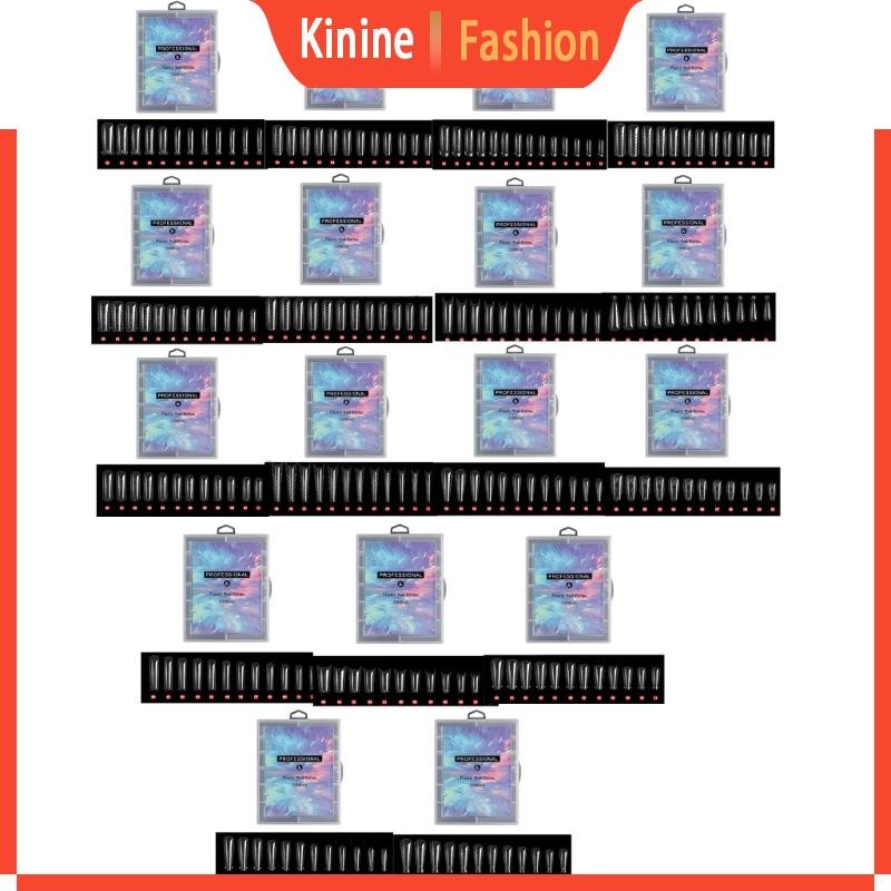 KIN Forms Clear Dual-Nail Forms DIY Full Cover Fasle Nail Tips with Scale