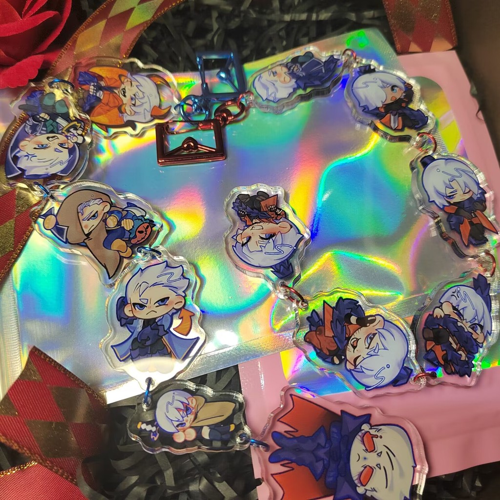 Vergil อะนิเมะพวงกุญแจผู้หญิงยาวอะคริลิค Key Chain Man Devil May Cry Key แหวนจี้เครื่องประดับอุปกรณ์เสริมของขวัญเพื่อน