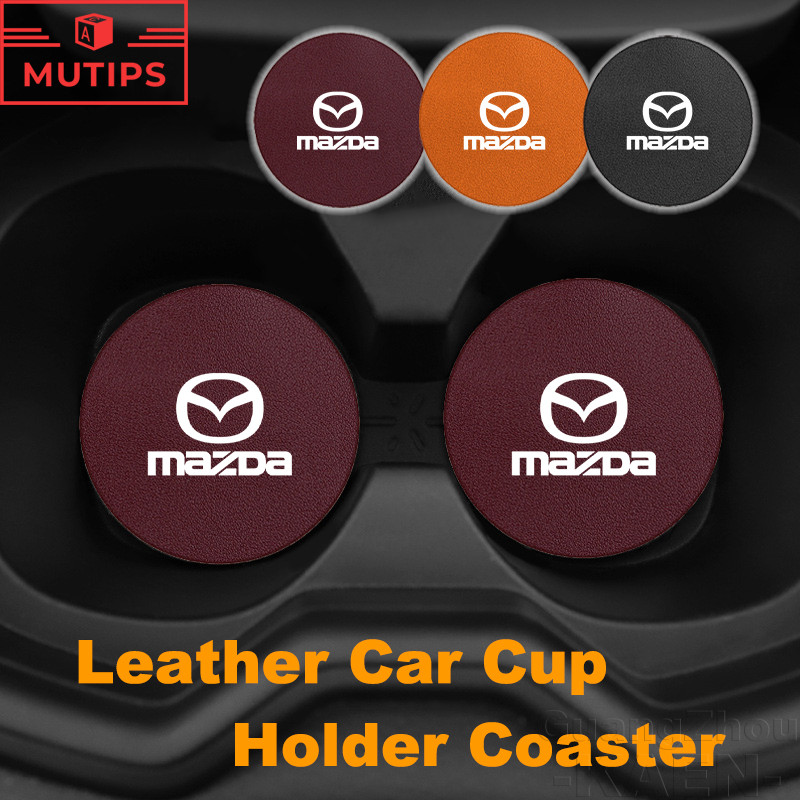 Mazda หนังรถที่วางแก้วรถไฟเหาะฝุ่นป้องกันเสื่อ สําหรับ 2 3 BP CX5 CX30 CX3 CX8 Mazda2 6 5 CX9 BT50 RX7