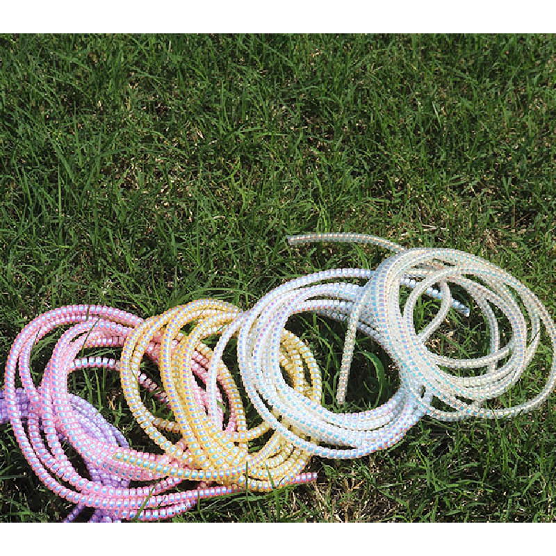 1.6เมตรเลเซอร์โทรศัพท์มือถือสายเคเบิลข้อมูลป้องกันสายเชือกแฟชั่นสากลสายชาร์จห่อเชือกฤดูใบไม้ผลิสามารถแบ่งเก็บสะดวกสายหูฟังฝาครอบป  xueelct - รูปที่ 2