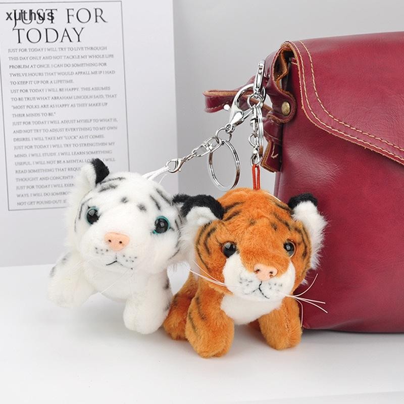 XUT น่ารักตุ๊กตาเสือตุ๊กตาพวงกุญแจกระเป๋าเป้สะพายหลังจี้ Tiger Charm พวงกุญแจเด็กกระเป๋าจี้ N