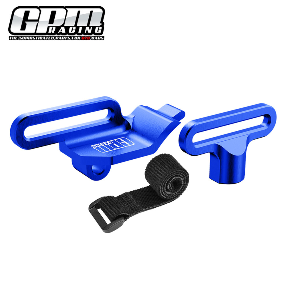 GPM สําหรับรถบรรทุกมอนสเตอร์ TRAXXAS Mini Maxx 107154-1 RC Cars อะไหล่อัพเกรดโลหะ 7075 แบตเตอรี่อัลลอยด์ Hold-Down Retainer