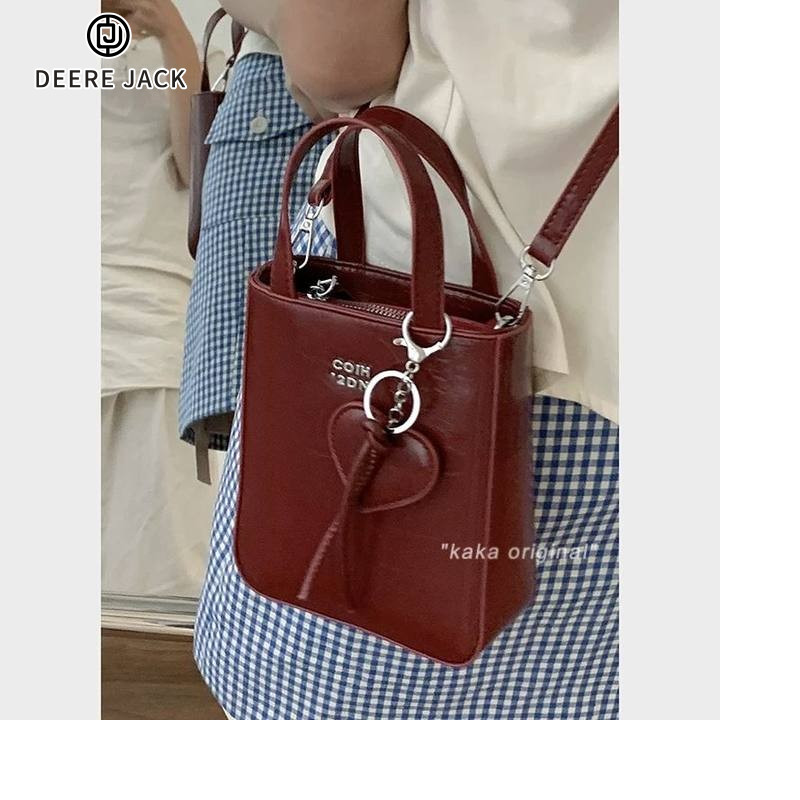 Deere Jack แบบพกพา Casual Women 'S Bucket Bag Ins อินเทรนด์อเนกประสงค์แฟชั่นไหล่ Commuter Messenger 