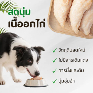 อกไก่ต้ม/อกไก่นึ่ง/ขนมแมว/ขนมสุนัข 40g โภชนาการที่สมดุล บรรจุภัณฑ์สูญญากาศ เปิดกระเป๋าแล้วกิน