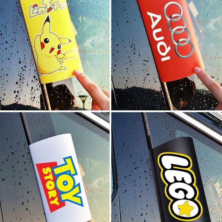 R พร้อมสต็อกป้ายล้างรถ LEGO ด้านหลัง Lego Creative Car Sticker Lego Car Door Sticker ตกแต่ง