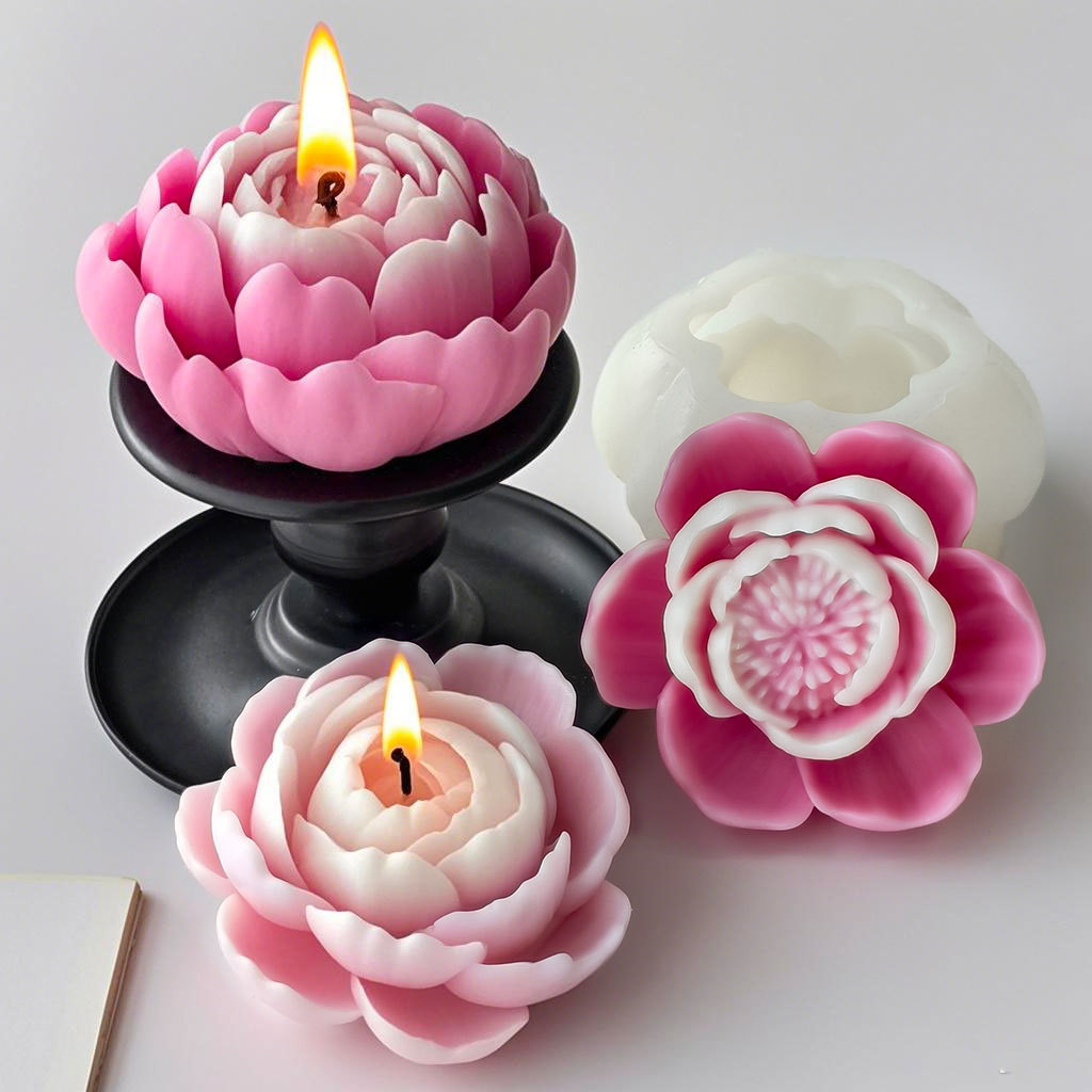 ขนาดใหญ่ดอกโบตั๋นดอกไม้รูปร่าง 3D แม่พิมพ์ซิลิโคน Pastry Fondant เครื่องมือช็อกโกแลตขนม Mould เค้กตกแต่ง