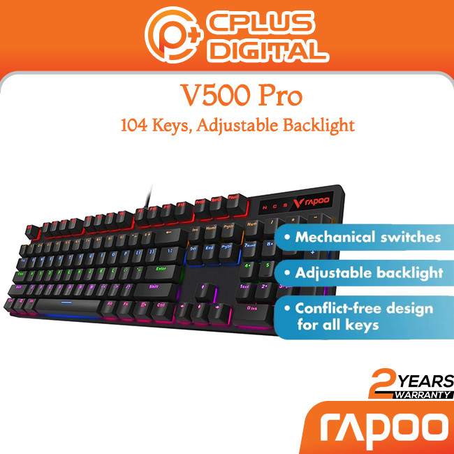 Rapoo V500PRO คีย์บอร์ดเกมกลแบบมีสาย