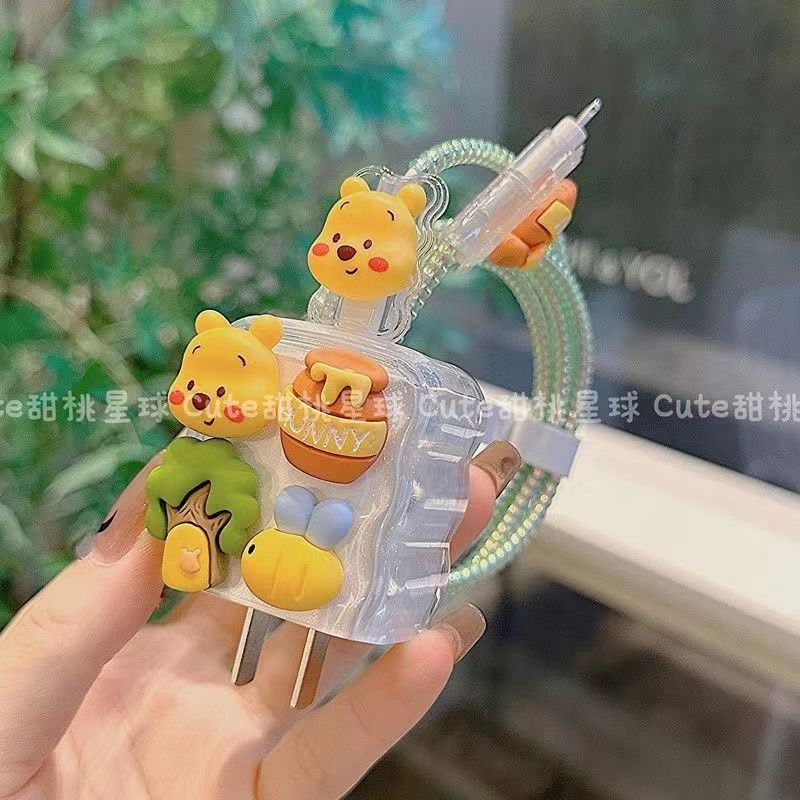 น่ารักวินนี่เดอะพูห์สําหรับVIVO 66W charger protector V27e ChargerกรณีV29 5g 80WสําหรับVivo 33w 90w 