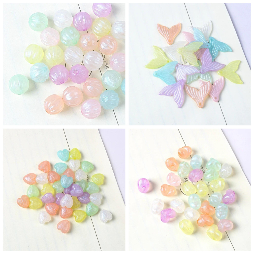 จี้ลูกปัดแบบ.Gradient Fishtail สำหรับทำเครื่องประดับสร้อยข้อมือและสร้อยคอด้วยตนเอง
