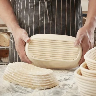 Sevenhome3e ตะกร้าหวายหวาย 7 ขนาดอุปกรณ์เบเกอรี่หมักขนมปัง Handmade Banneton Brotform