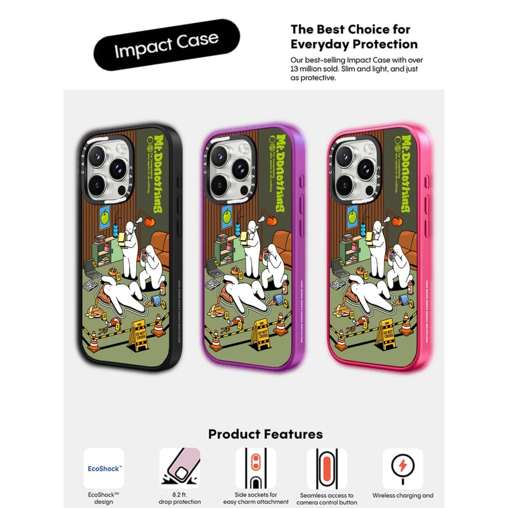 CASECASE X Living dead Case Matte Black Matte สีม่วง Matte RosePink Impact แม่เหล็กดูด Hard Case สํา