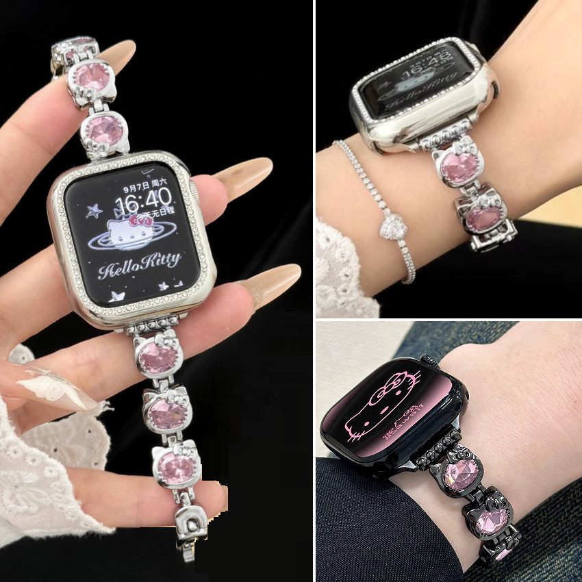 Cute Diamond Strap For Huawei Watch Fit 3 สาย Samrt Watch Huawei watch Fit 4 สาย Bling สาย Huawei Watch Fit 3 Case / Huawei Watch Fit new / Huawei Fit 4 pro / Huawei Fit 3 เคส Bumper Protective Huawei fit Strap Case Bling สาย Huawei Watch Fit 4 pro Strap