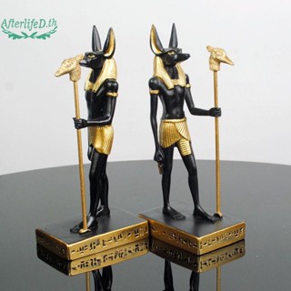 AF อียิปต์ Anubis งานฝีมือเรซินสุนัขพระเจ้า Retro ตกแต่งภายใ…