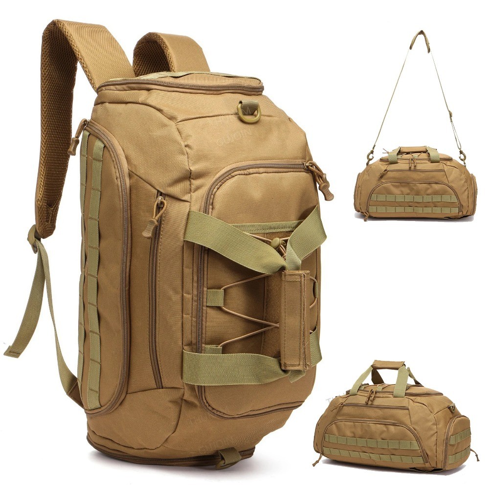 3-in-1 ยุทธวิธีกระเป๋าเป้สะพายหลังช่องรองเท้าเปิดประทุน Duffel กระเป๋าสะพายสําหรับผู้ชายผู้หญิง WeekenderTravel Overnight กระเป๋า ราคา ถูกที่สุด ดีลบีเคเค แกลเลอรีภาพที่ 8