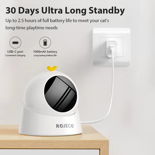 ROJECO 2 in 1 ของเล่นเลเซอร์แมวอัตโนมัติของเล่นแมวแบบโต้ตอบในตัวจริง Motion Sensor ของเล่นเลเซอร์สําหรับแมวและสัตว์เลี้ยง