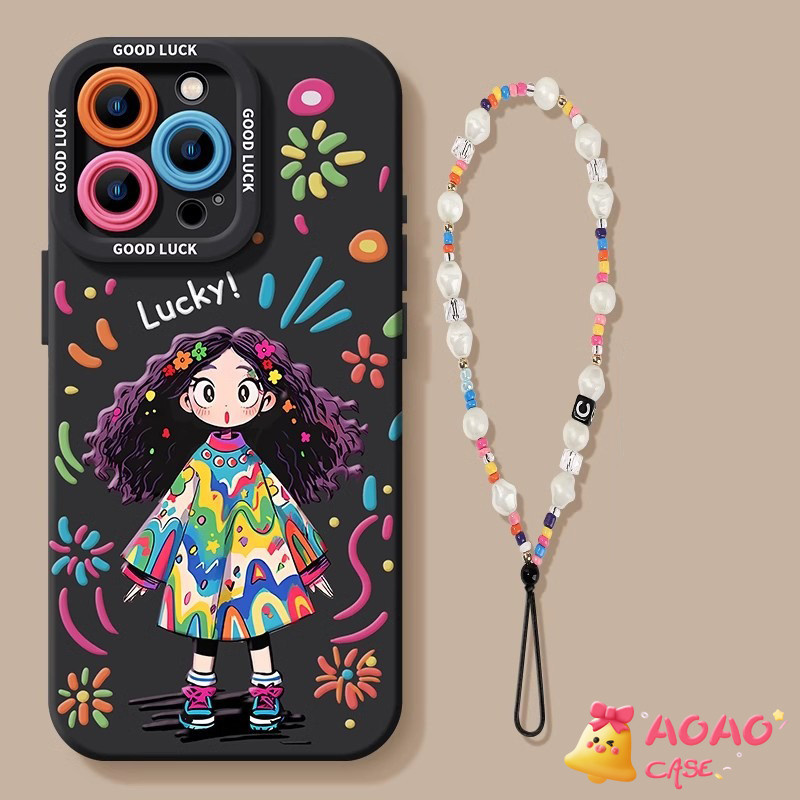 เคสไอโฟน 15 สำหรับ iPhone 11 13 15 16 12 14 Pro Max 7 8 16 14 15 Plus XR XS X Max ลัคกี้สาวหวานสร้อยข้อมือนุ่มหน้าปกอ่อน ราคา ถูกที่สุด ดีลบีเคเค แกลเลอรีภาพที่ 9