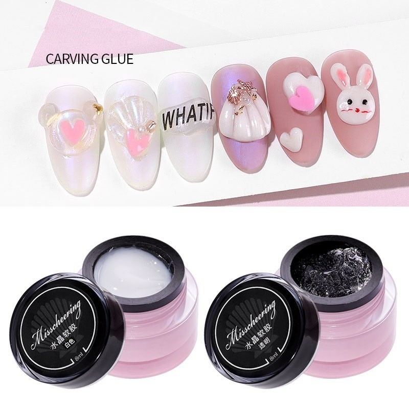 เจลปั้นนูน 3D PVC Gel Misscheering ต้องอบ ปั้นเป็นรูปต่างๆสีขาว/สีใส ขนาด 8ml.
