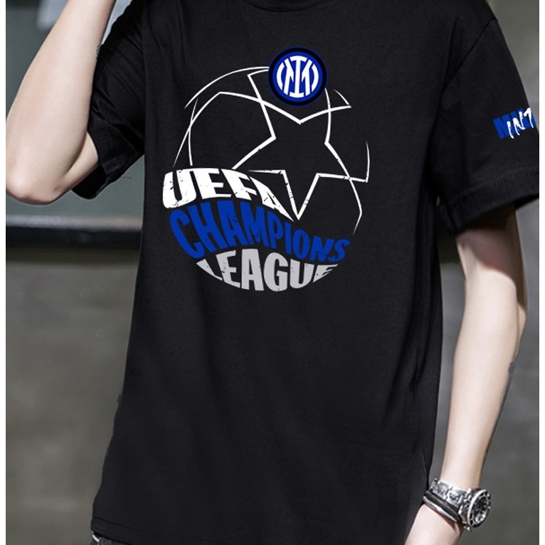 2025 Inter Milan Champions League Victory Commemorative Inter Milan Football Fan Uniform Short sleev