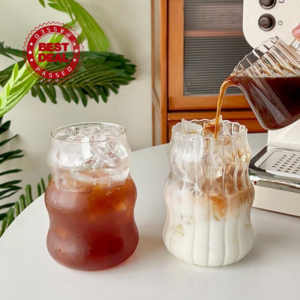 530ml หนาสูง Borosilicate ถ้วยแก้วในครัวเรือนถ้วยดื่มผลไม้โปร่งใส N1E5