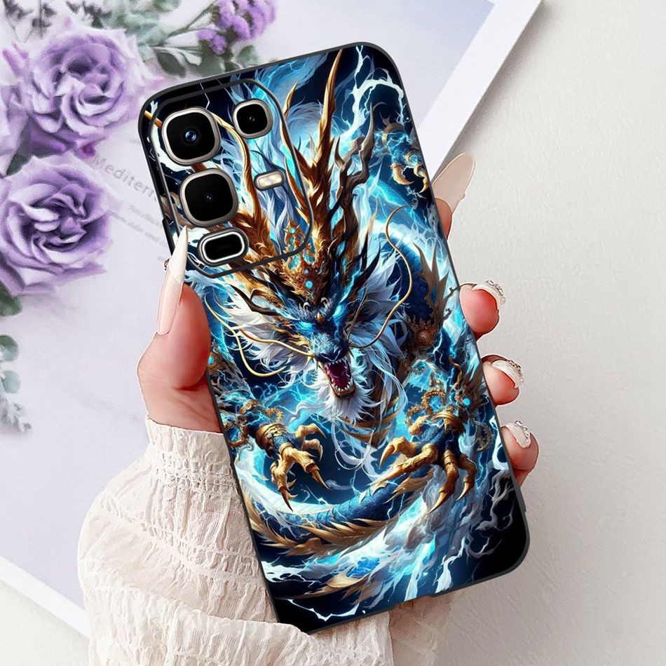 สําหรับ Infinix หมายเหตุ 50s 50x X6857B X6870 ใหม่ Cool Dragon ภาพวาดกรณี Infinix Note50S Note50X ซิลิโคนนุ่ม TPU เคสโทรศัพท์ - รูปที่ 3