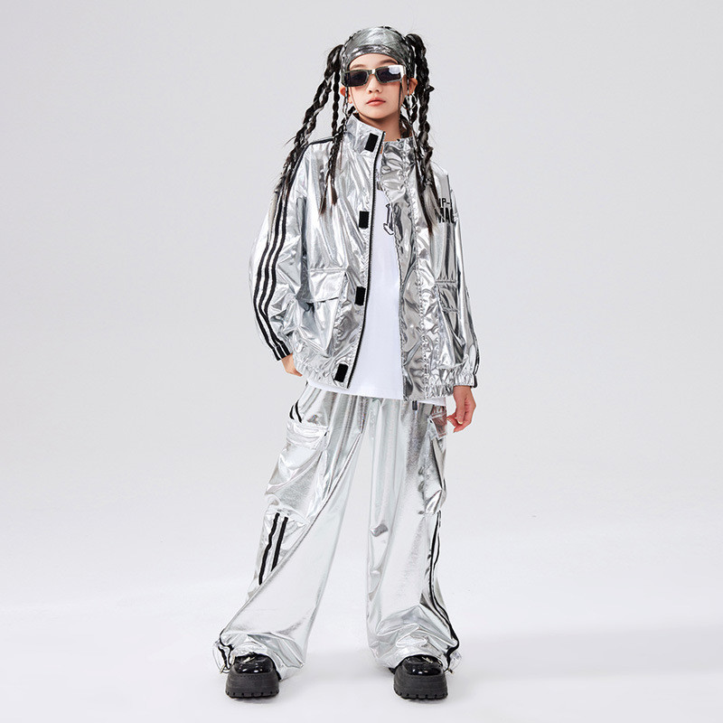 Street Dance เด็กอินเทรนด์เสื้อผ้า Hip Hop หลวม Bright รูปที่ 4
