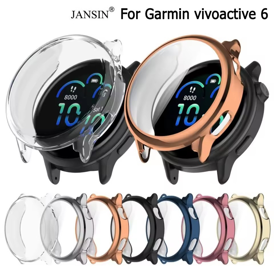 เคสป้องกันหน้าจอสําหรับ Garmin vivoactive 6 Soft TPU Face Cover All-Around ป้องกันกันชนอุปกรณ์เสริมสําหรับ GarminActive 6