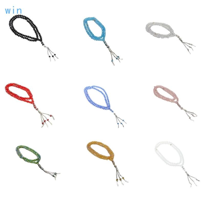 Win 99 สร้อยข้อมือลูกปัดคริสตัลสําหรับผู้หญิง Unisex แฟชั่นเครื่องประดับศาสนา
