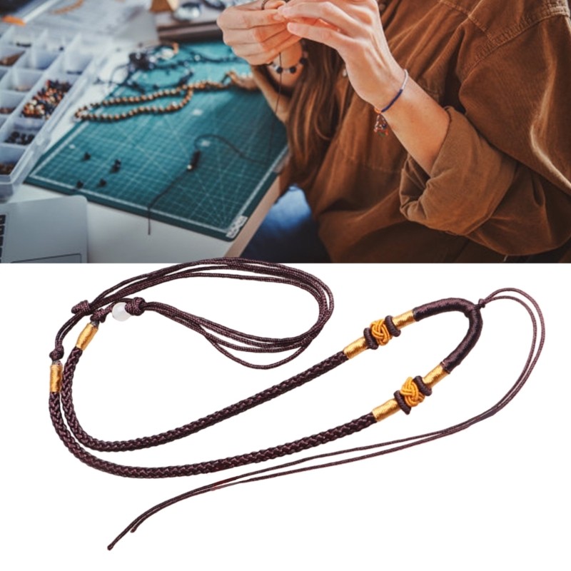 BTF สร้อยคอเชือกปรับได้งานฝีมือ Lucky Charm สร้อยคอสมัยใหม่