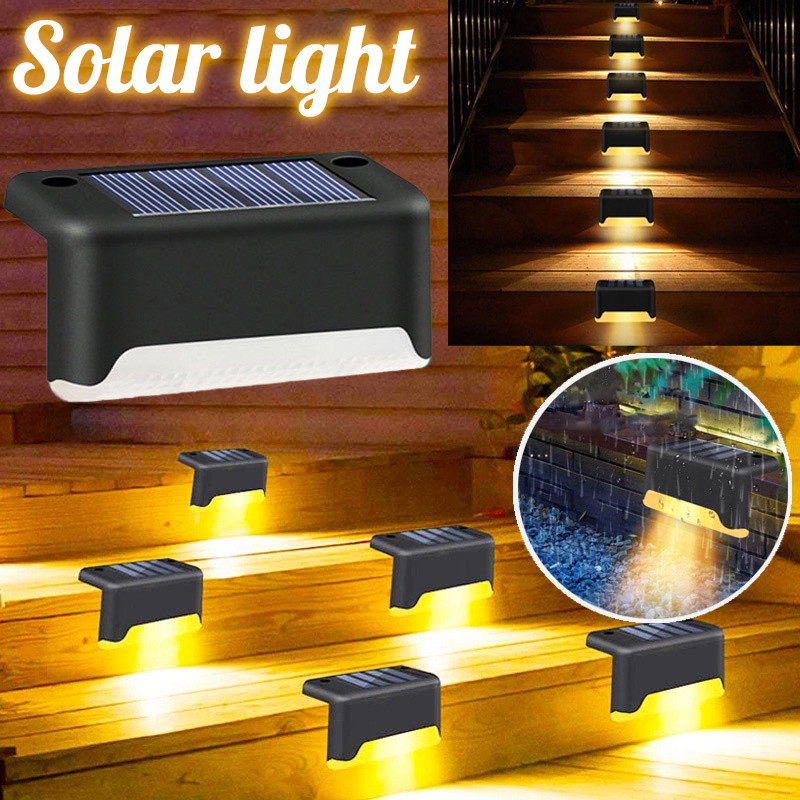 Solar light ไฟราวบันได ไฟขั้นบันได พลังแสงอาทิตย์ กันน้ำ ไฟขั้นตอน