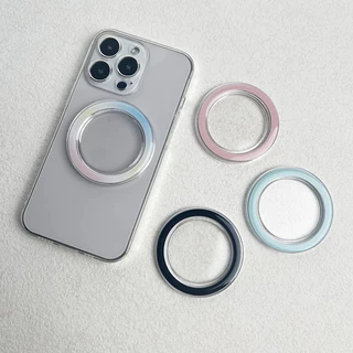 สติกเกอร์ฐานแม่เหล็ก Popsocket ทรงกลมคุณภาพสูงสําหรับ IPhone 16 15 13 Pro Max Magsafe Socket Pocket Grip Bracket
