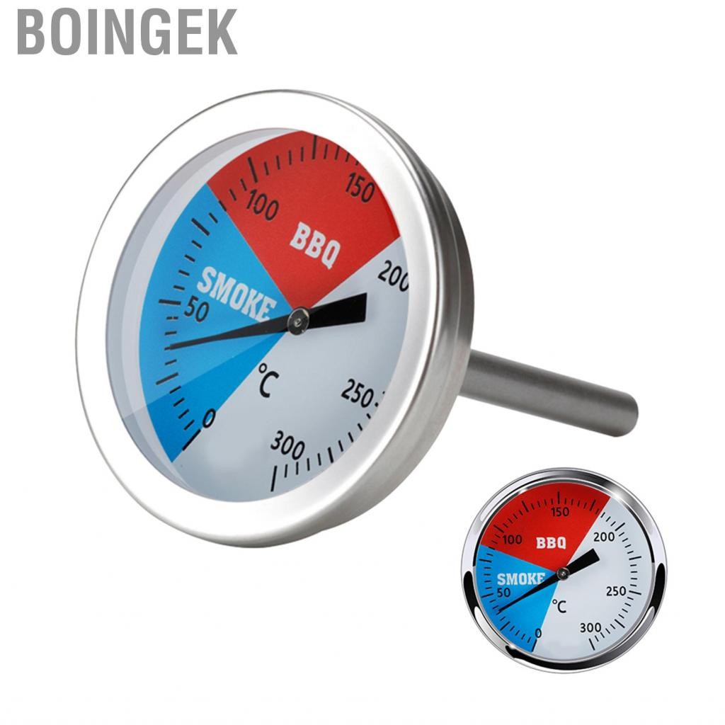 Boingek Boingek-th ywbl-wh bbq thermometer 0-300 ° C สูงง่ายอ่าน 304 สแตนเลสรอบมาตรวัดสำหรับย่างด้วย