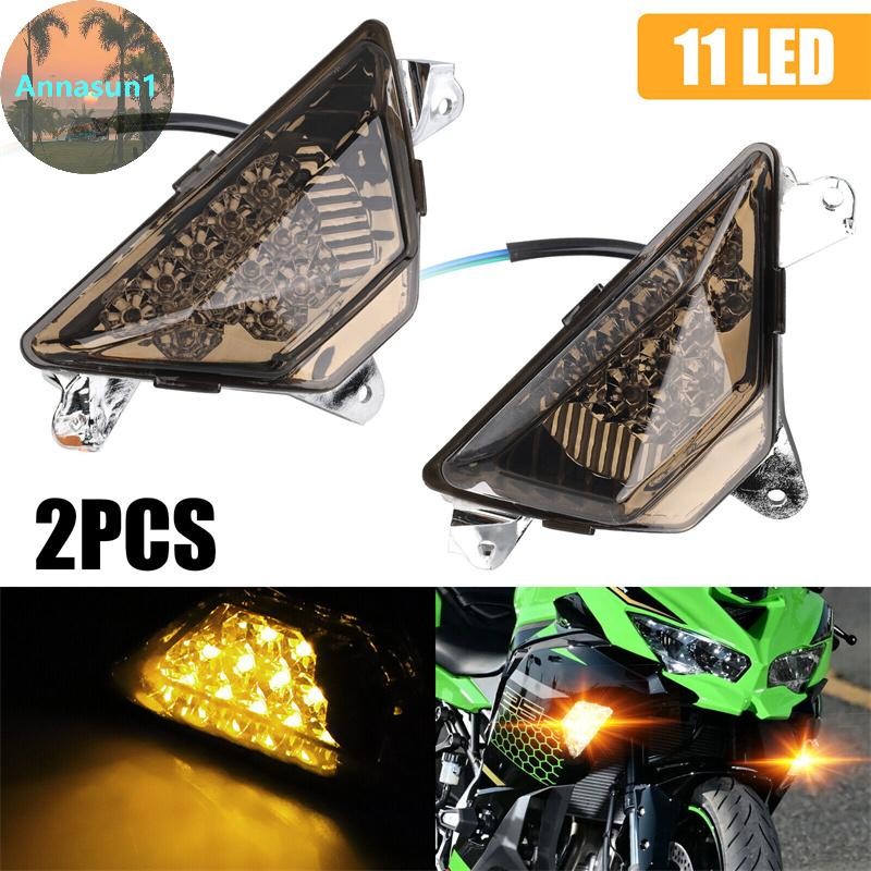 Annasun ไฟเลี้ยวด้านหน้าสําหรับ 250 300 400 650 1000 ZX6R 2013-2021 2020 18 อุปกรณ์เสริมรถจักรยานยนต์ไฟ TH