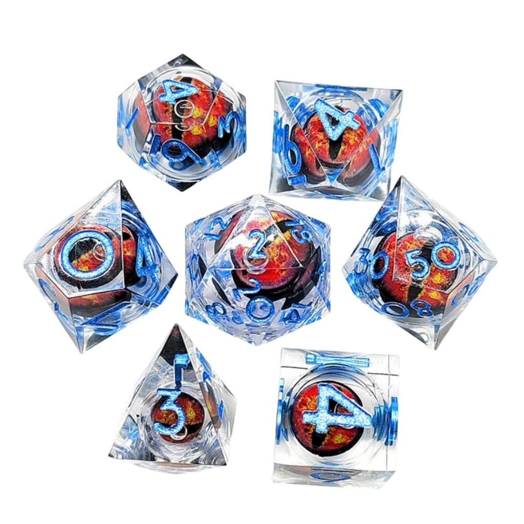 ชุดลูกเต๋า DND สําหรับ Dungeons & Dragon Eye, COC, TRPG, D4-D20, Polyhedron, ลูกเต๋าเรซิน ราคา ถูกที่สุด ดีลบีเคเค แกลเลอรีภาพที่ 9