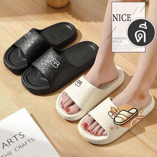 รองเท้าแตะผู้หญิงส้นหนา 2025 รุ่นใหม่ พื้นกันลื่น ใส่สบายเหม…