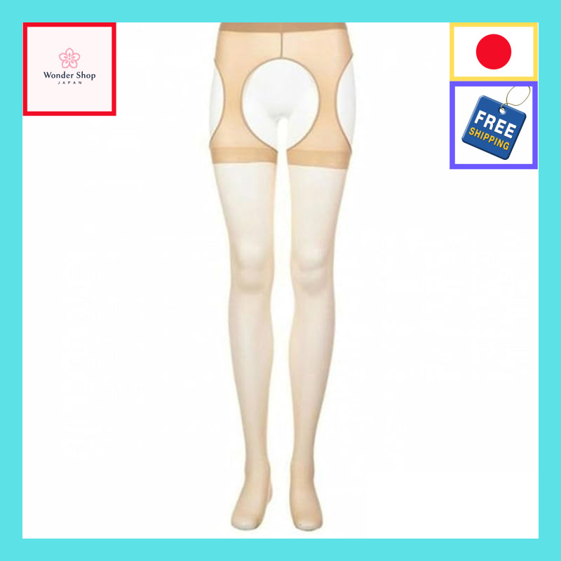 Fukuske Pantyless Stockings Suspender Type 1 Pair Set No Need for Removal Breathable Women's 159Q122